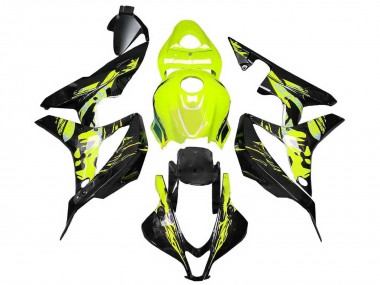 Affordable 2007-2008 Honda CBR600RR Motorcycle Fairings - Yellow Glossy Black Australia