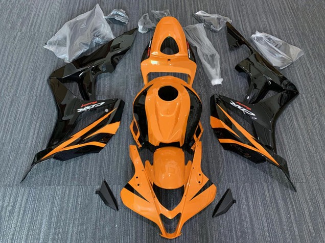 2007-2008 Honda CBR600RR Motorcycle Fairings - Orange Glossy Black Racing Australia
