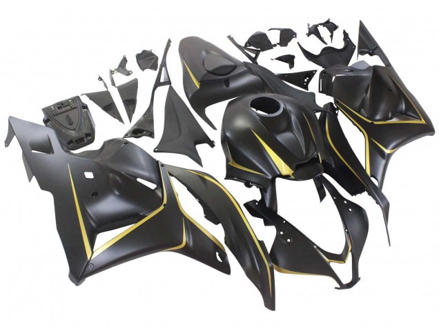 2009-2012 Honda CBR600RR Motorcycle Fairings - Matte Black Gold Australia
