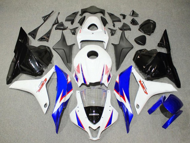 2009-2012 Honda CBR600RR Bike Fairings - White Blue Glossy Black Australia