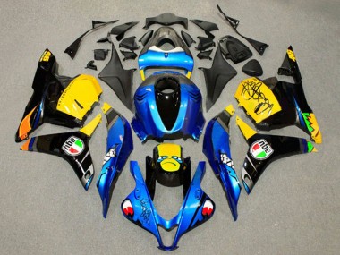 Affordable 2009-2012 Honda CBR600RR Motorcycle Fairings - Blue Yellow Glossy Black Shark 46 Australia