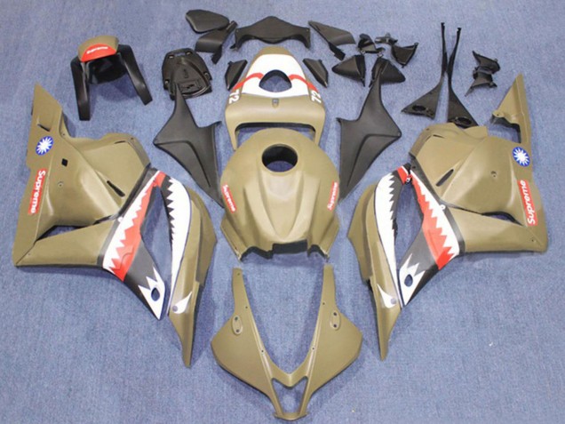 2009-2012 Honda CBR600RR Motorcycle Fairings - Brown White Red Shark Australia