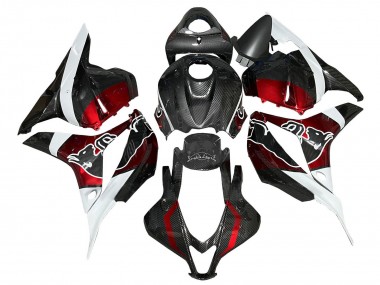 Affordable 2009-2012 Honda CBR600RR Motorcycle Fairings - White Red Black Carbon Fiber Australia