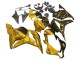 2009-2012 Honda CBR600RR Motorcycle Fairings - Gold Glossy Black Australia