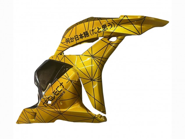 2009-2012 Honda CBR600RR Motorcycle Fairings - Gold Glossy Black Australia