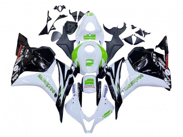 2009-2012 Honda CBR600RR Motorcycle Fairings - White Green Glossy Black Hannspree Australia