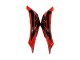 2009-2012 Honda CBR600RR Motorcycle Fairings - Red Glossy Black Matte Black Stripe Australia