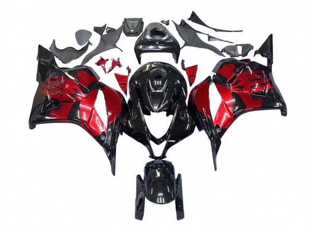 2009-2012 Honda CBR600RR Motorcycle Fairings - Red Glossy Black Australia