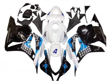 Affordable 2009-2012 Honda CBR600RR Motorcycle Fairings Kit - White Blue Glossy Black Australia