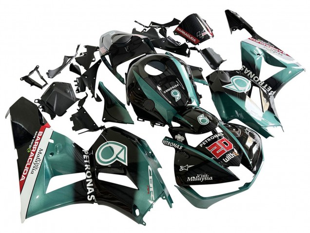 2013-2023 Honda CBR600RR Motorcycle Fairing - Teal Blue Glossy Black Petronas 20 Australia