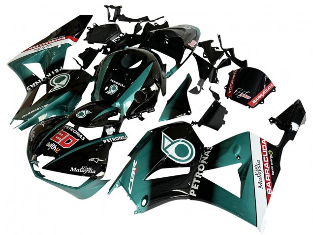 2013-2023 Honda CBR600RR Motorcycle Fairing - Teal Blue Glossy Black Petronas 20 Australia