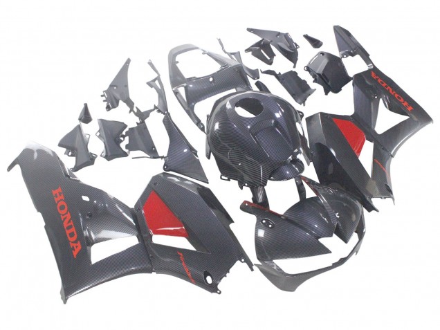 2013-2023 Honda CBR600RR Motorcycle Fairings - Black Carbon Fiber Red Australia