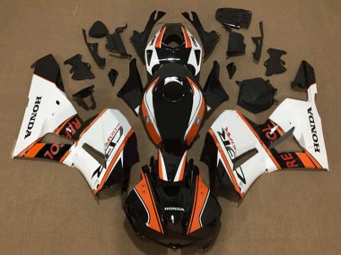 Affordable 2013-2023 Honda CBR600RR Motorcycle Fairings - White Orange Glossy Black Repsol Australia