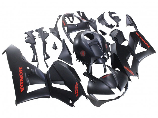 2013-2023 Honda CBR600RR Motorcycle Fairings - Matte Black Red Decals Australia