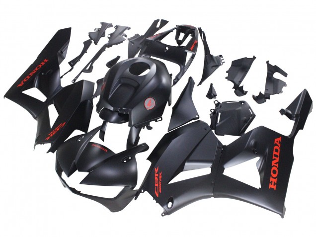 2013-2023 Honda CBR600RR Motorcycle Fairings - Matte Black Red Decals Australia