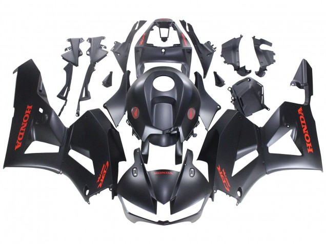 2013-2023 Honda CBR600RR Motorcycle Fairings - Matte Black Red Decals Australia