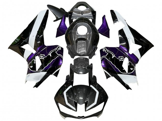 2013-2023 Honda CBR600RR Motorcycle Fairings - Black Carbon Fiber White Purple Red Bull Australia