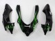 2004-2005 Kawasaki ZX10R Motorcycle Fairings - Black with Green Flame Ninja Australia