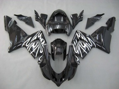 Affordable 2004-2005 Kawasaki ZX10R Motorcycle Fairings - Black White Australia