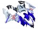 2004-2005 Kawasaki ZX10R Motorcycle Fairings - Glossy Blue White Fiat Motul Australia