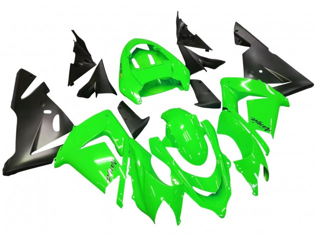 2004-2005 Kawasaki ZX10R Motorcycle Fairings - Green Black Ninja Australia