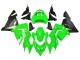 2004-2005 Kawasaki ZX10R Motorcycle Fairings - Green Black Ninja Australia