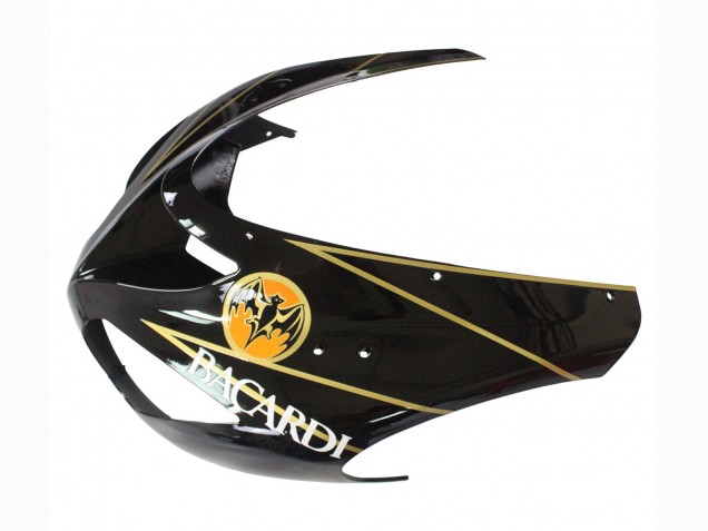 2006-2007 Kawasaki ZX10R Motorcycle Fairings - Black Red Gold BACARDI Australia