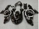 2006-2007 Kawasaki ZX10R Motorcycle Fairings - Glossy Black White Circle Australia