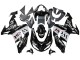 2006-2007 Kawasaki ZX10R Motorcycle Fairings - Glossy Black White West Australia