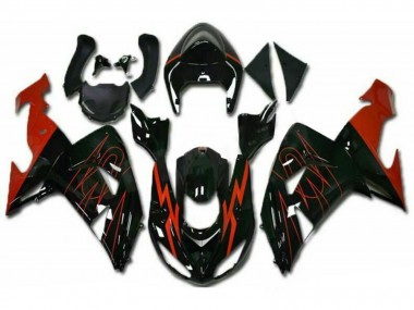 Affordable 2006-2007 Kawasaki ZX10R Motorcycle Fairings - Glossy Black Red Australia