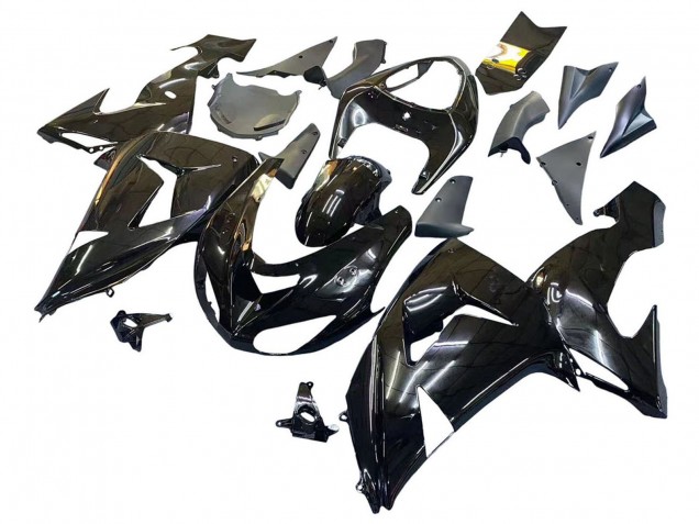 2006-2007 Kawasaki ZX10R Motorcycle Fairings - Glossy Black Australia