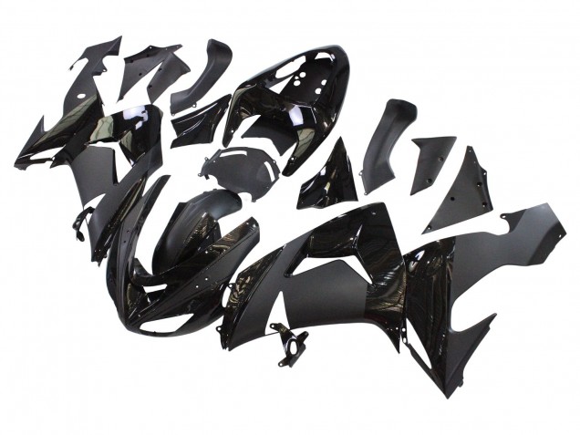 2006-2007 Kawasaki ZX10R Motorcycle Fairings - Matte Black Glossy Black Australia