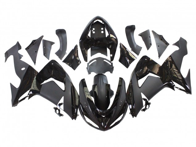 2006-2007 Kawasaki ZX10R Motorcycle Fairings - Matte Black Glossy Black Australia