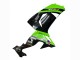2006-2007 Kawasaki ZX10R Motorcycle Fairings - Green Black Elf Touch4 3M Australia