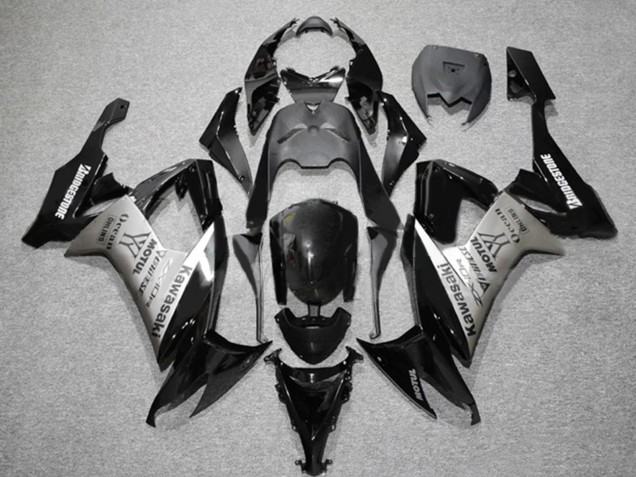 2006-2007 Kawasaki ZX10R Motorcycle Fairings - Matte Black Grey Motul Australia