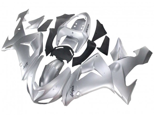 2006-2007 Kawasaki ZX10R Motorcycle Fairings - Silver Black Ninja Australia