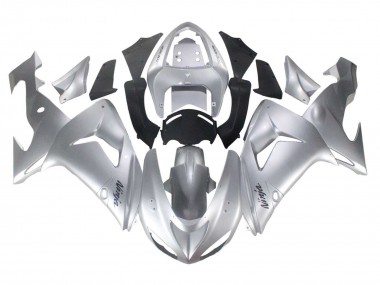 Affordable 2006-2007 Kawasaki ZX10R Motorcycle Fairings - Silver Black Ninja Australia