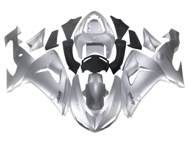 2006-2007 Kawasaki ZX10R Motorcycle Fairings - Silver Black Ninja Australia