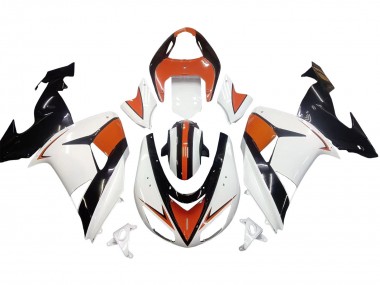 Affordable 2006-2007 Kawasaki ZX10R Motorcycle Fairings - White Orange Black Australia