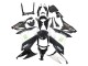 2008-2010 Kawasaki ZX10R Motorcycle Fairings - Glossy Black White Green Monster Elf Australia