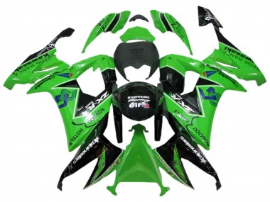Affordable 2008-2010 Kawasaki ZX10R Motorcycle Fairings - Green Glossy Black Rosciou Hotels Australia