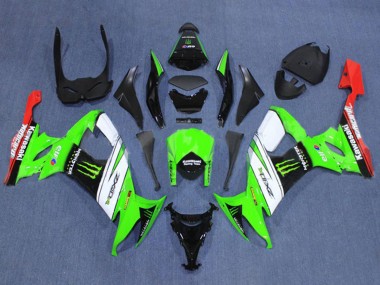 Affordable 2008-2010 Kawasaki ZX10R Motorcycle Fairings - Green White Red Black Monster Australia