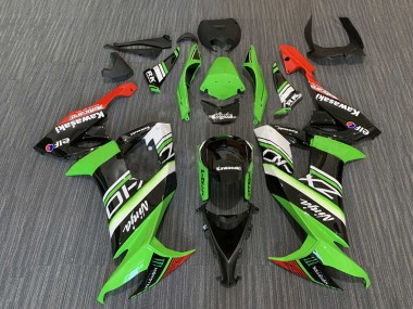 Affordable 2008-2010 Kawasaki ZX10R Motorcycle Fairings - Green White Red Black Elf Monster Energy Australia