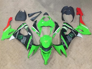 Affordable 2008-2010 Kawasaki ZX10R Motorcycle Fairings - Green White Black Red Monster Australia