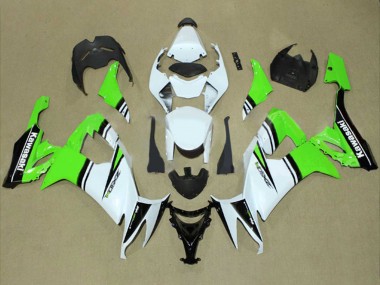 Affordable 2008-2010 Kawasaki ZX10R Motorcycle Fairings - White Green Black Australia
