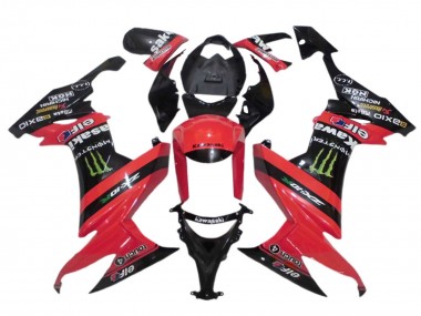 Affordable 2008-2010 Kawasaki ZX10R Motorcycle Fairings - Red Black Green Monster Elf 27 Australia