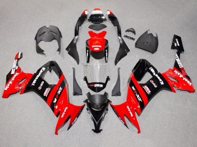 2008-2010 Kawasaki ZX10R Motorcycle Fairings - Red Black Kick Elf Australia