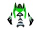 2008-2010 Kawasaki ZX10R Motorcycle Fairings - Green White Red Black Monster Elf 66 Australia