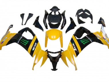 Affordable 2008-2010 Kawasaki ZX10R Motorcycle Fairings - Yellow Black Green Monster Australia