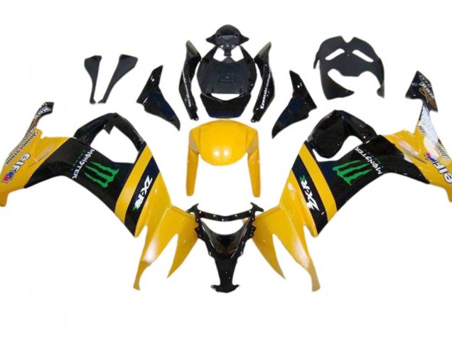 2008-2010 Kawasaki ZX10R Motorcycle Fairings - Yellow Black Green Monster Australia